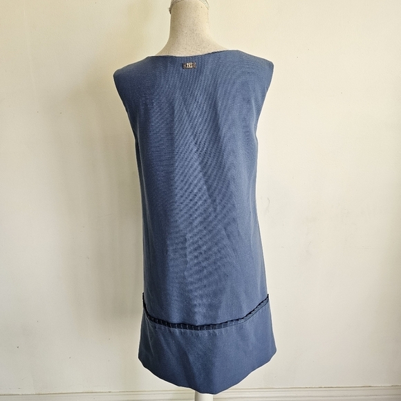 Liu Jo Jeans Blue Zipper Zip Ruffle Dress - Picture 6 of 13